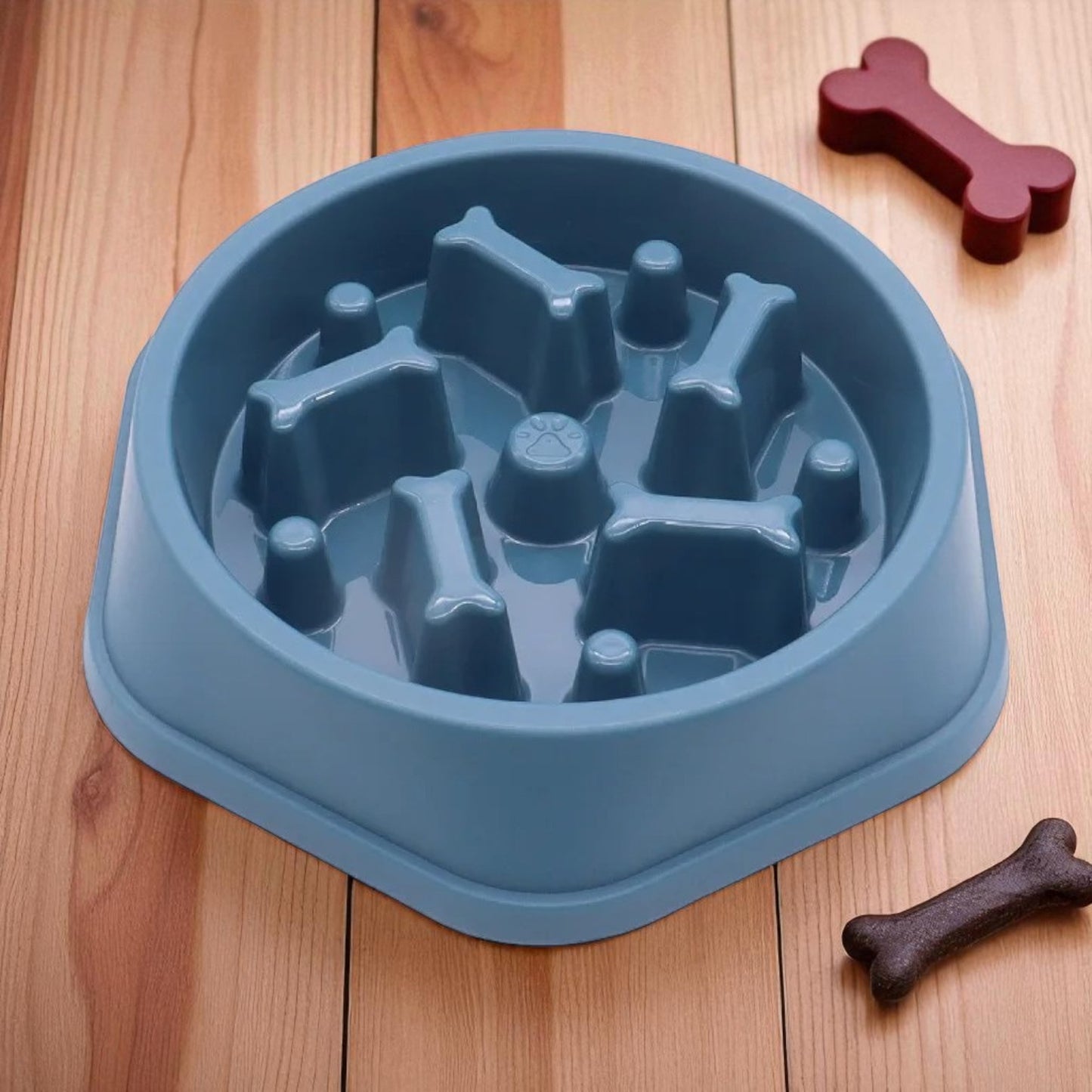 gamelle anti glouton puzzle bleu bois