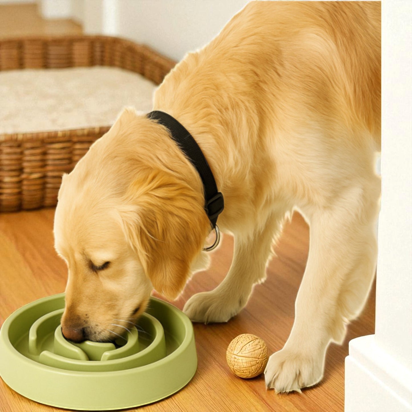gamelle anti glouton vert chien panier