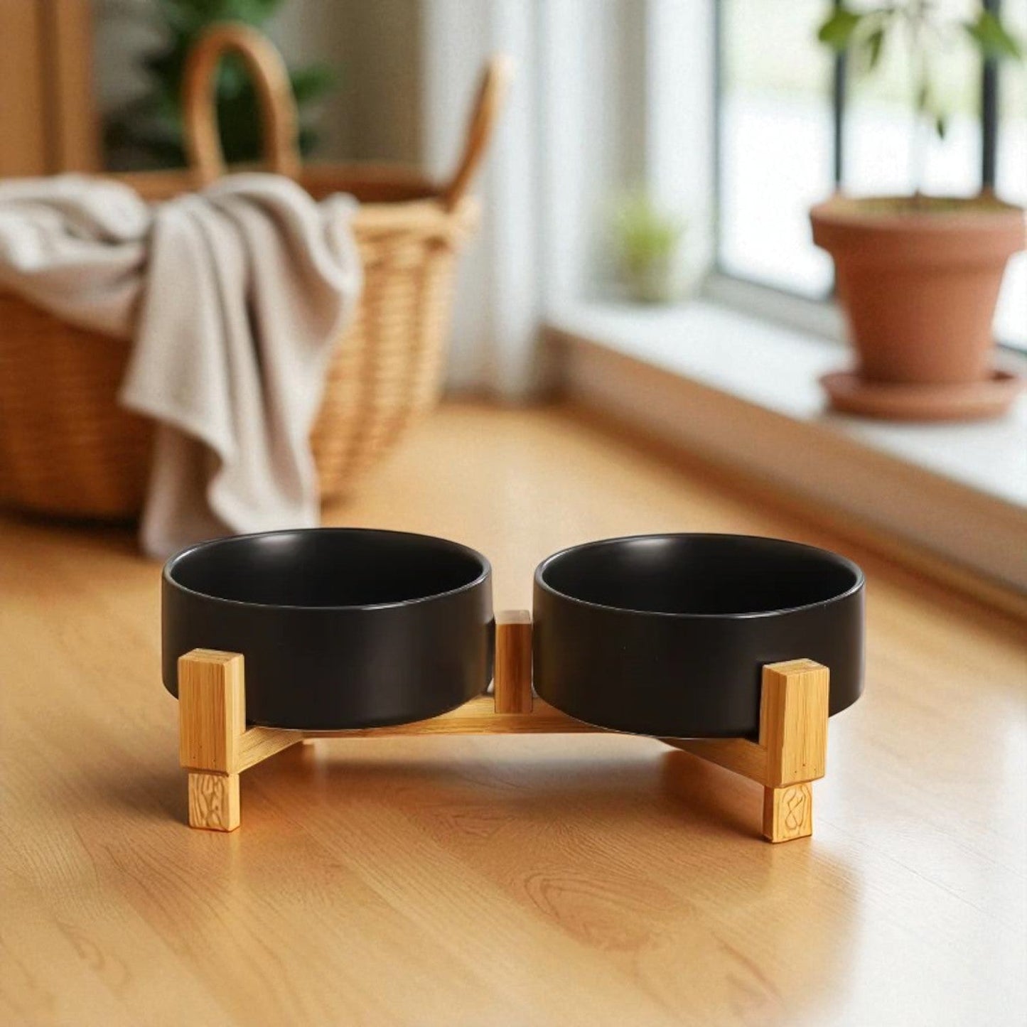 Gamelle Chien Surélevée duoelegance noir