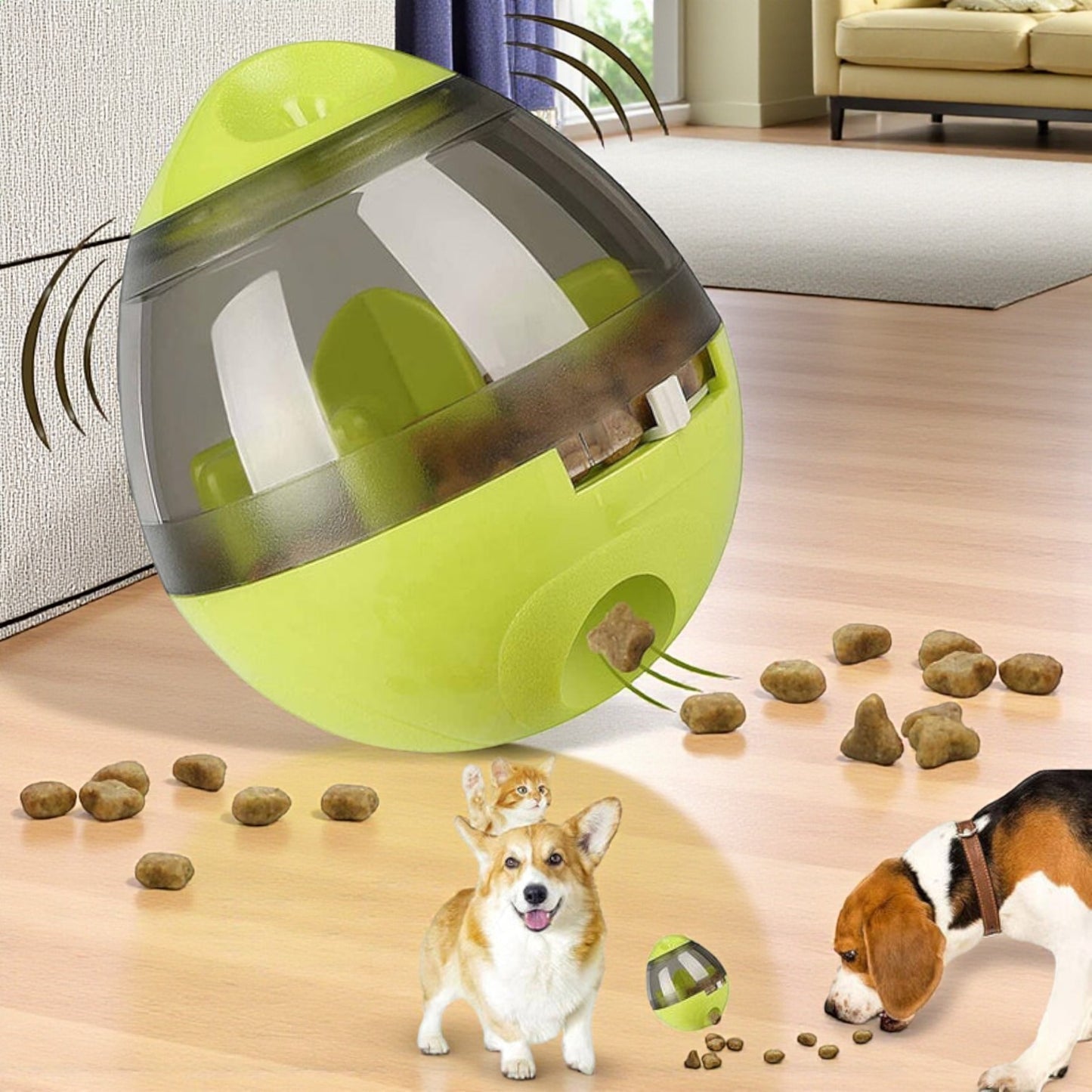 jouet pour chien jaune 2 chiens