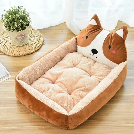 panier chien dessin anime marron