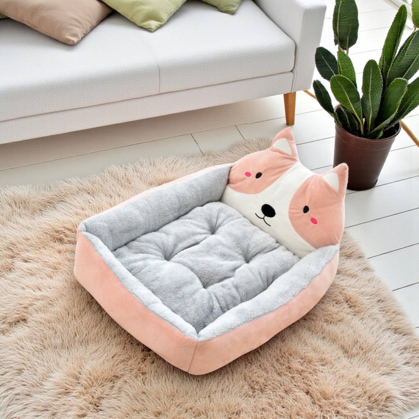 panier chien dessin anime rose