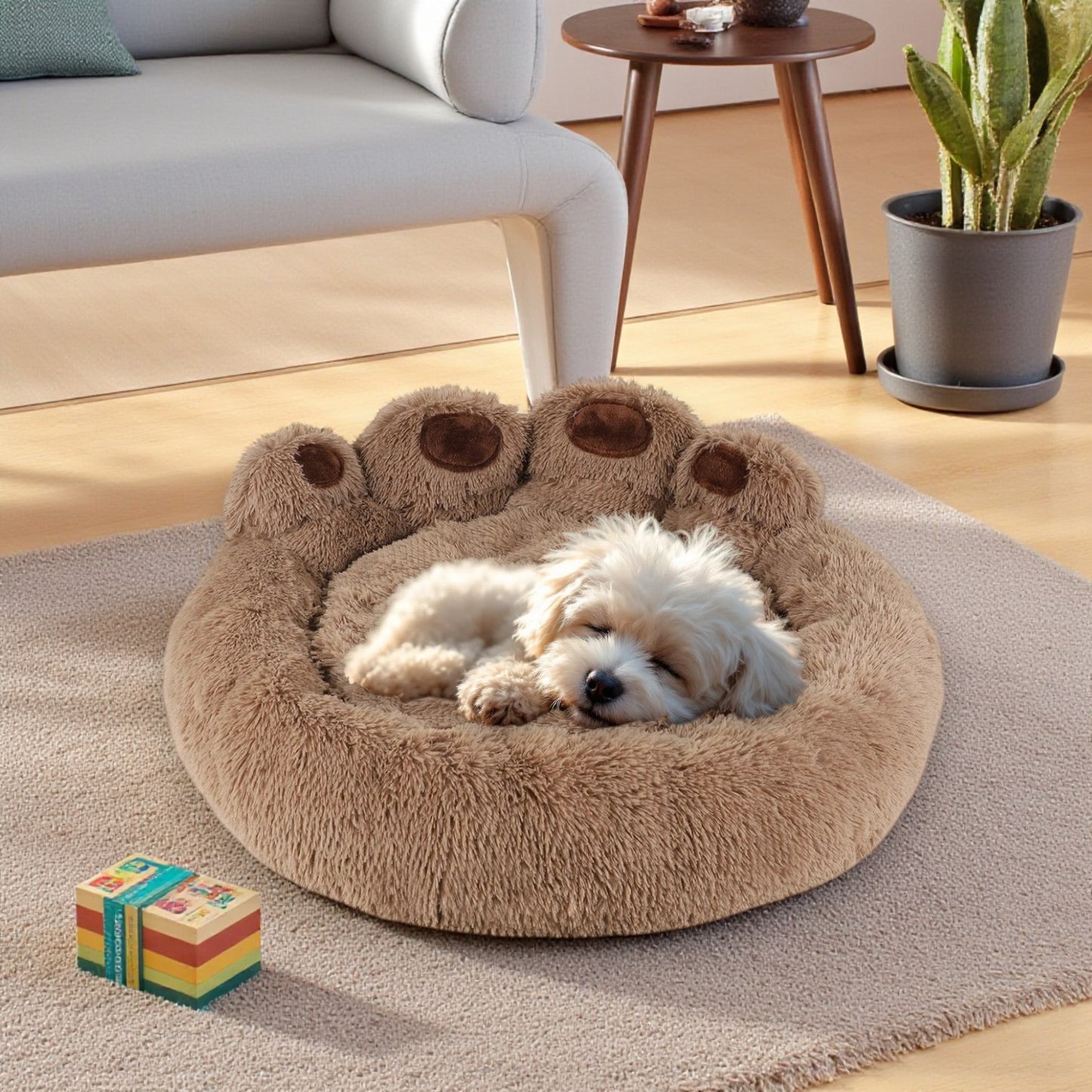 panier chien patte brun1