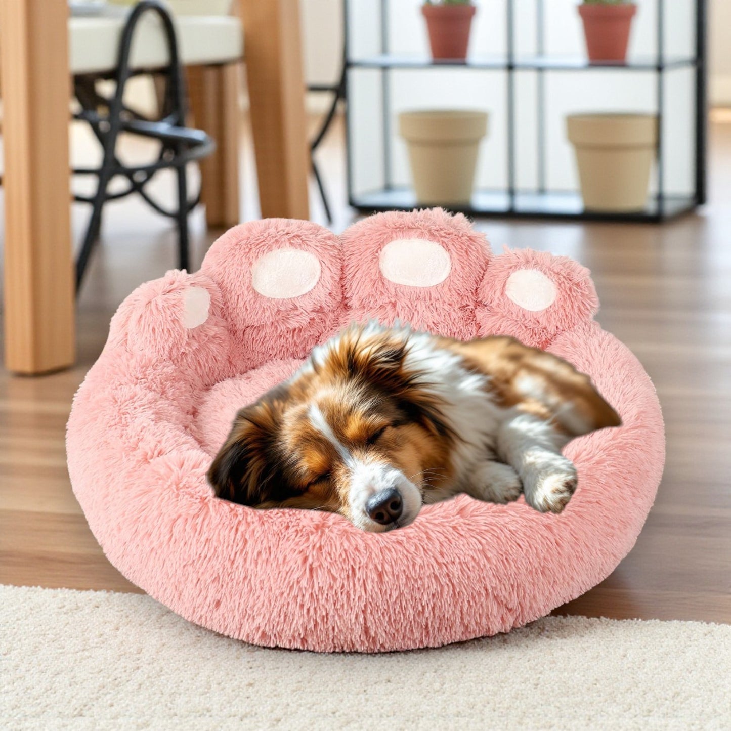 panier chien patte rose chien