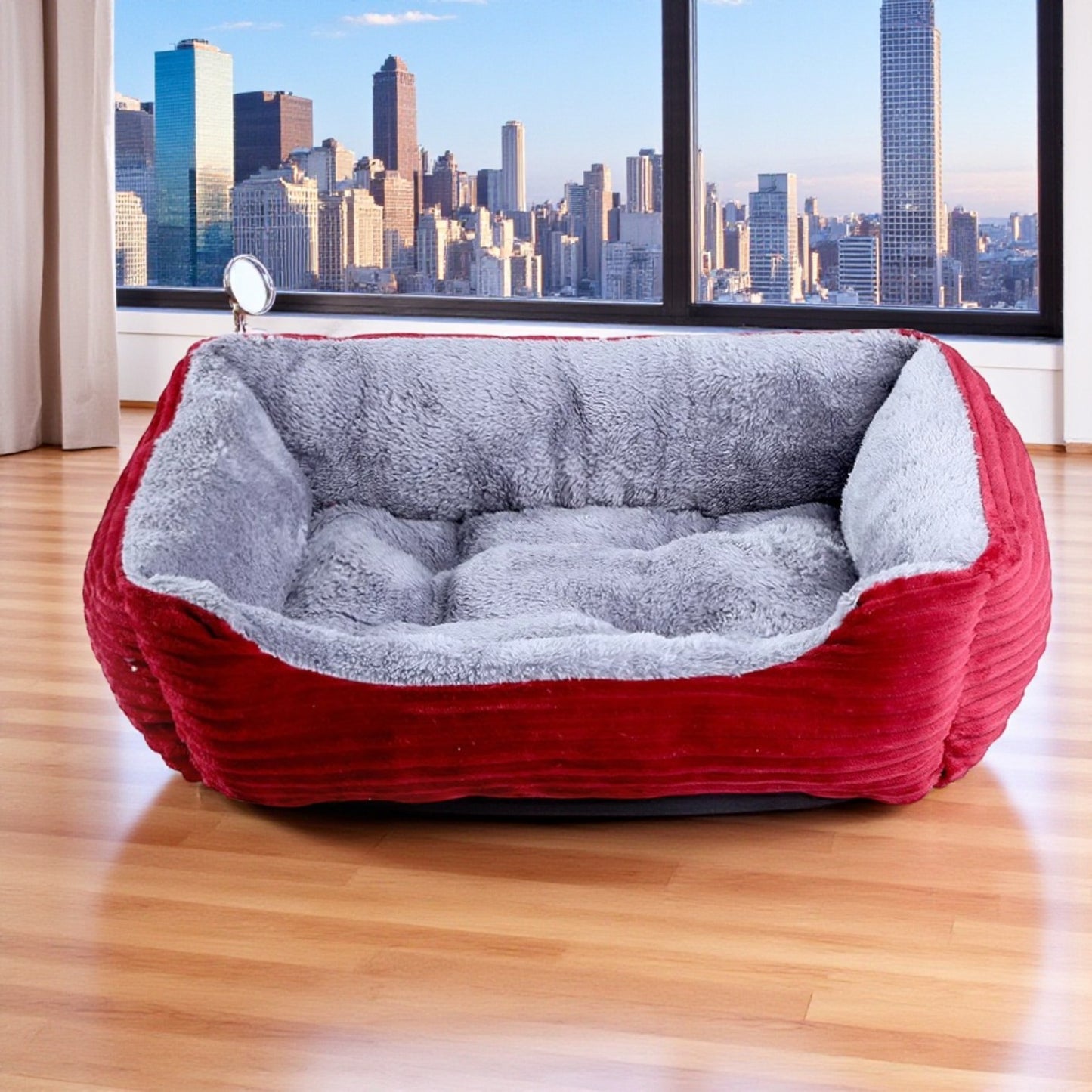 panier chien rouge