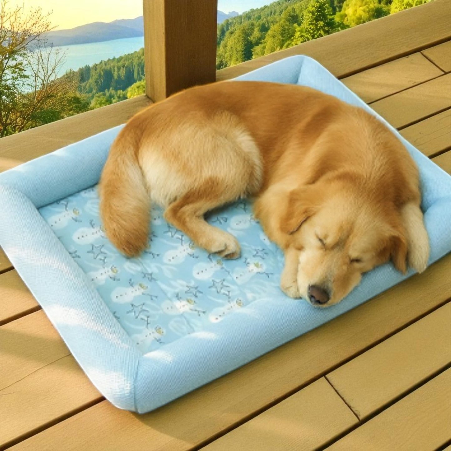 tapis rafraichissant chien balcon