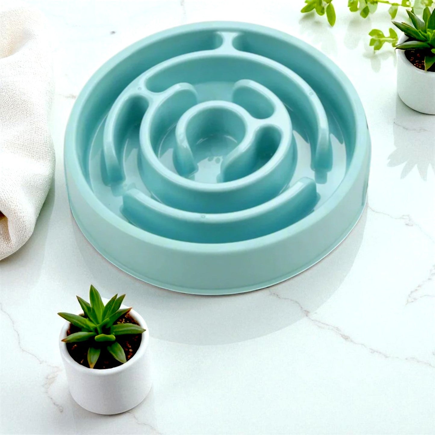 Gamelle Anti Glouto bleu antiderapant