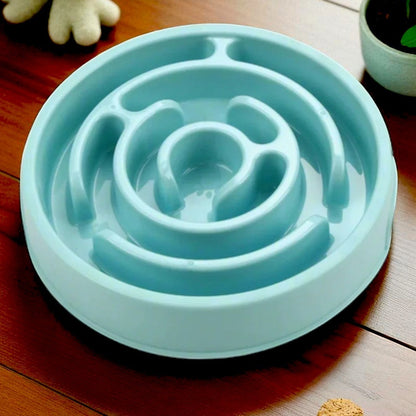 Gamelle Anti Glouton bleu croquettes