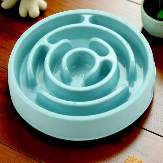 Gamelle Anti Glouton bleu croquettes