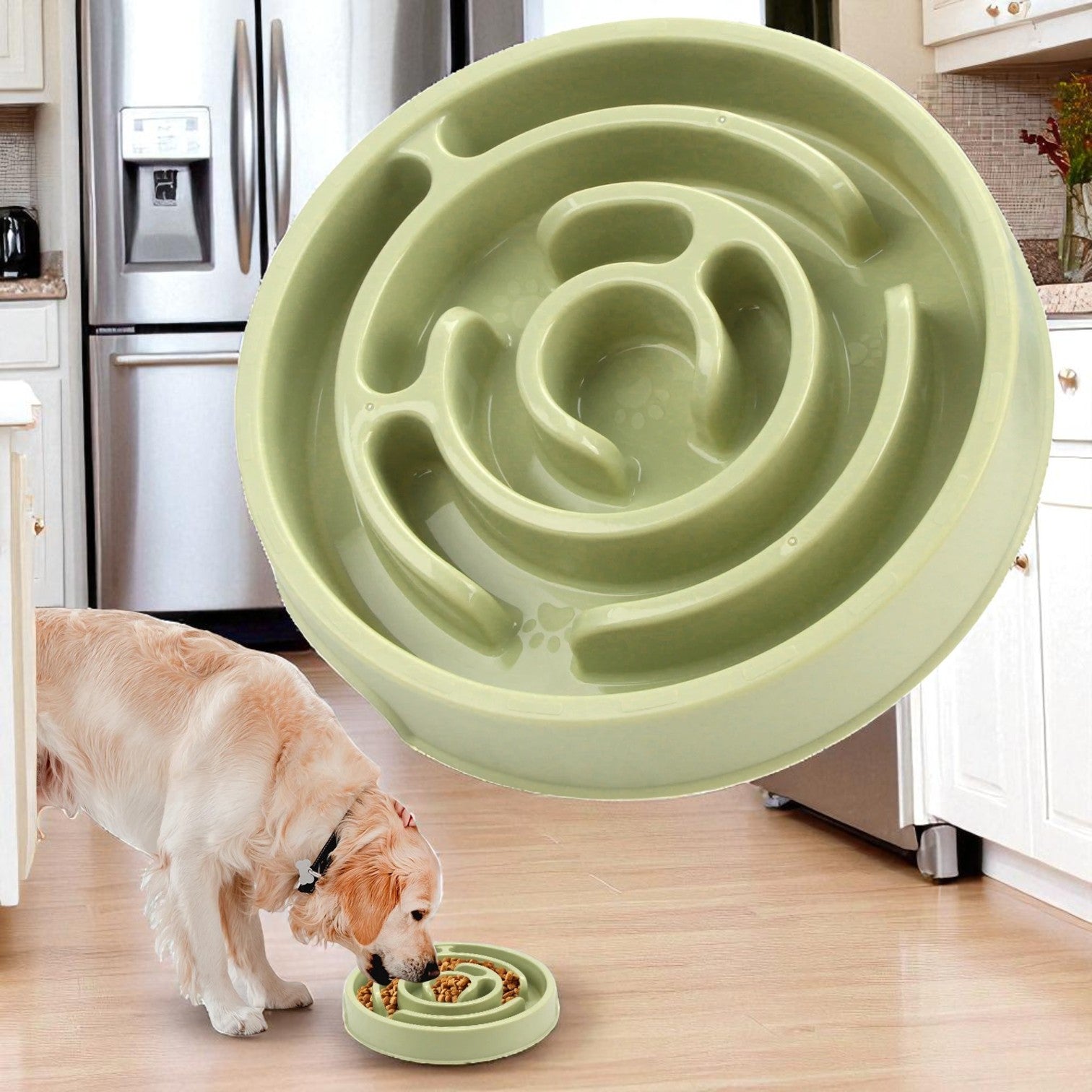 Gamelle Anti Glouton lente vert