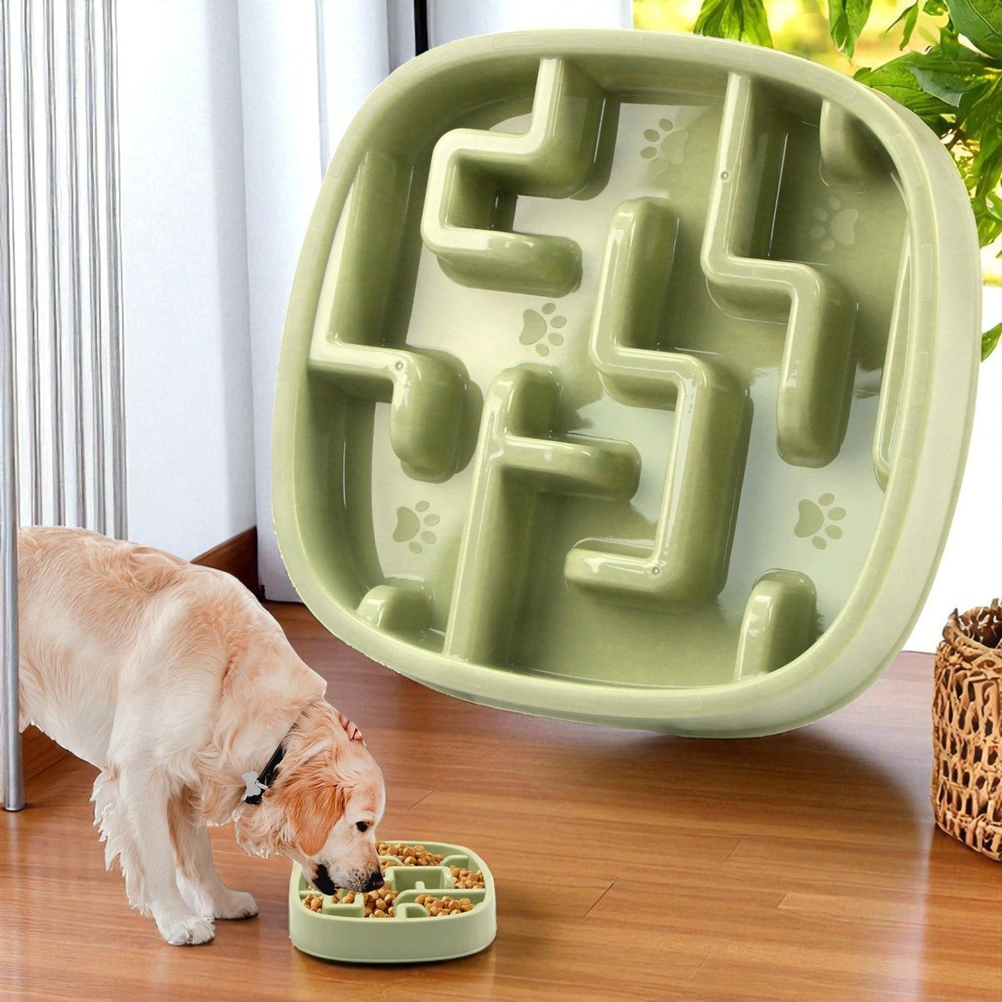 Gamelle Anti Glouton Mazea vert1