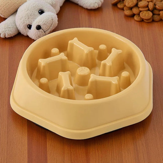 gamelle anti glouton puzzle jaune jouet