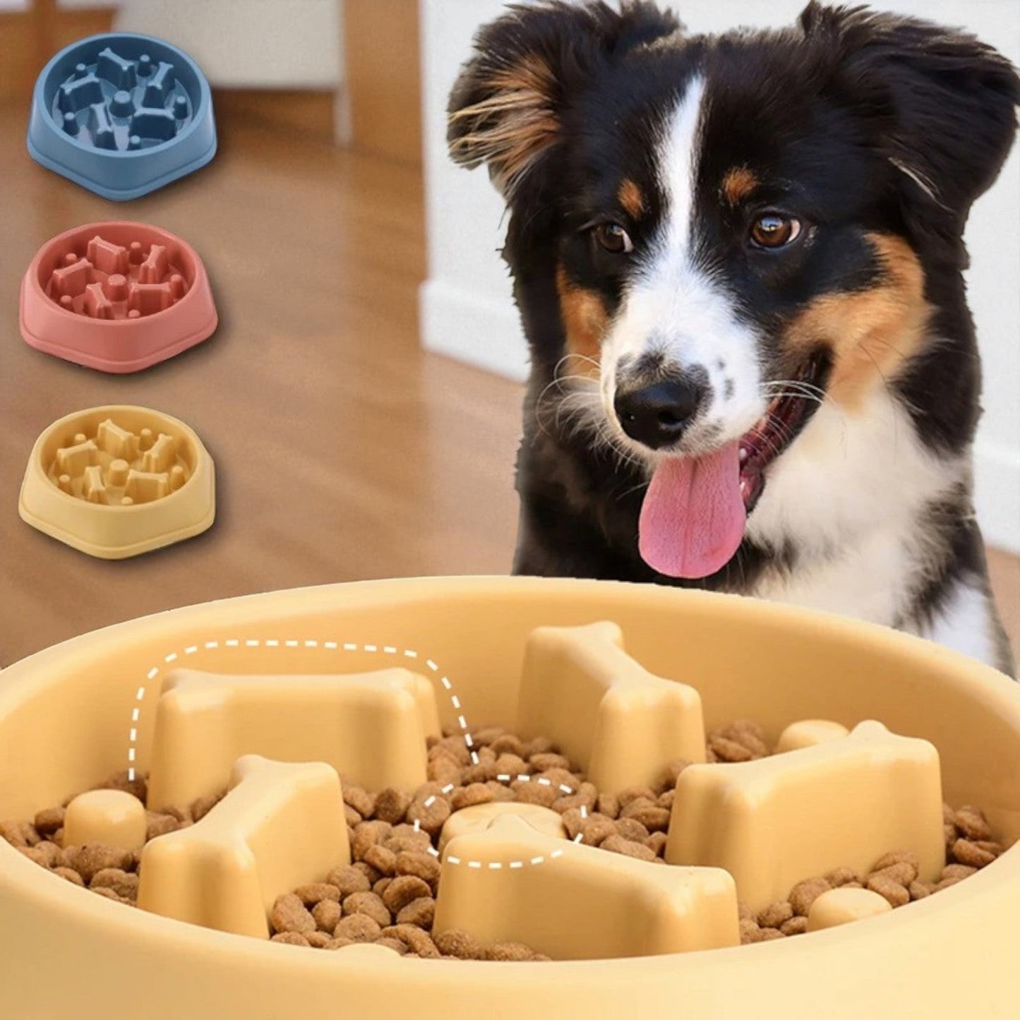 Gamelle Anti Glouton Puzzle jaune