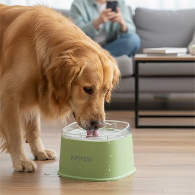 Gamelle chien anti déversement vert