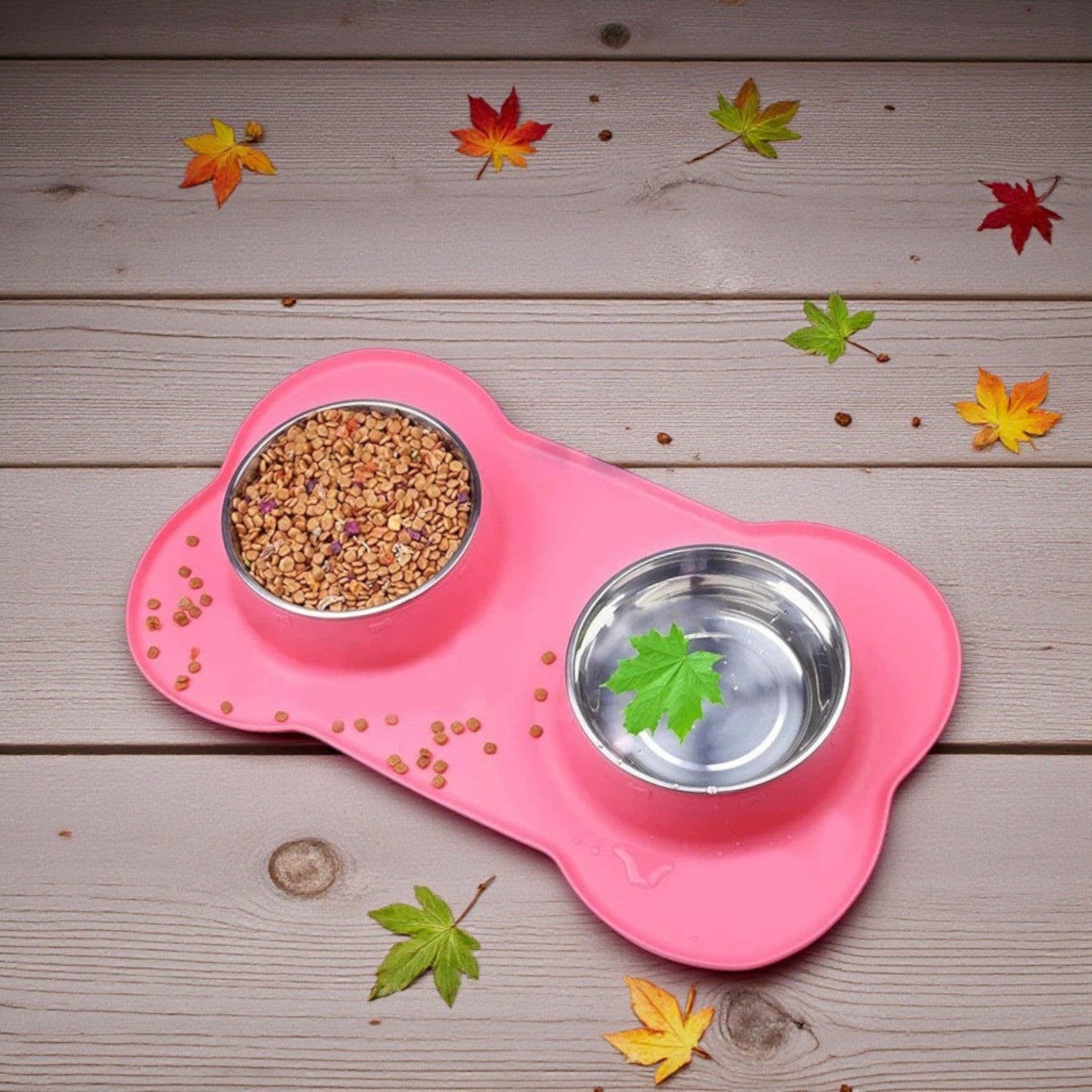 gamelle chien base antiderapante rose