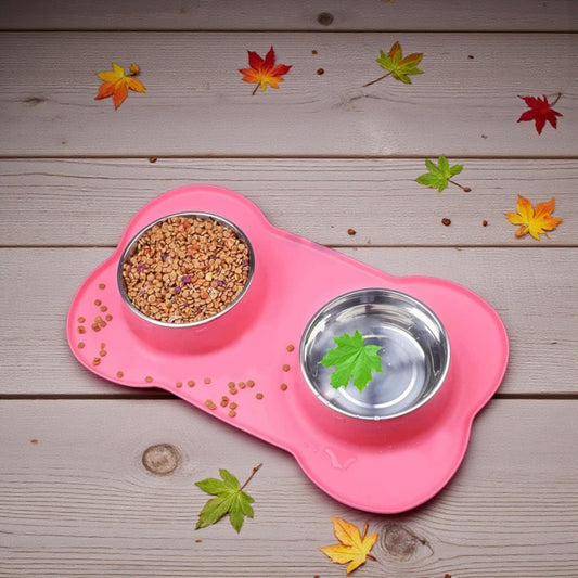 gamelle chien base antiderapante rose