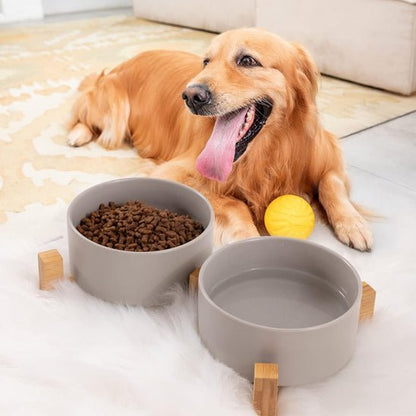 Gamelle Chien Surélevée| DuoElegance gris