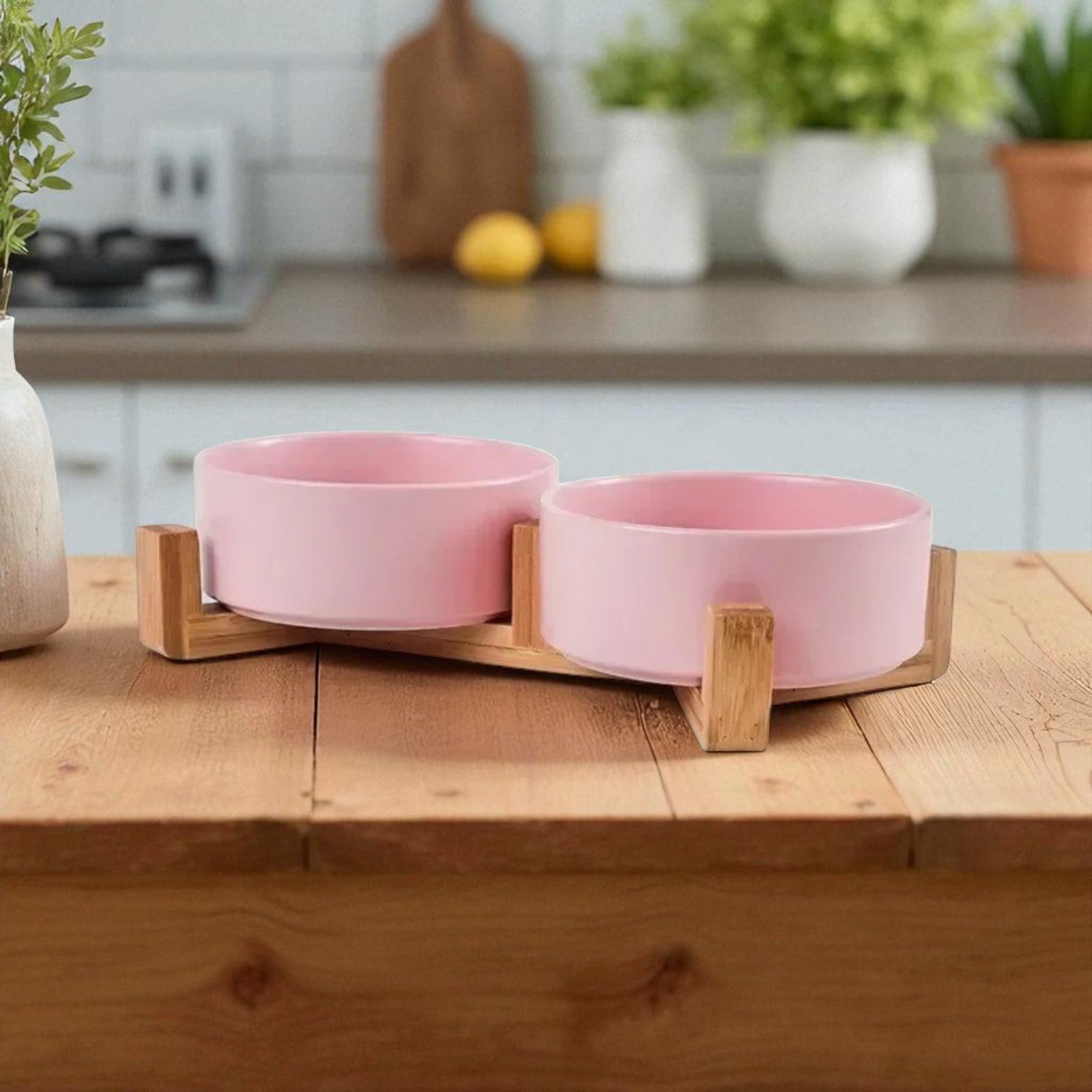 gamelle chien surelevee rose1