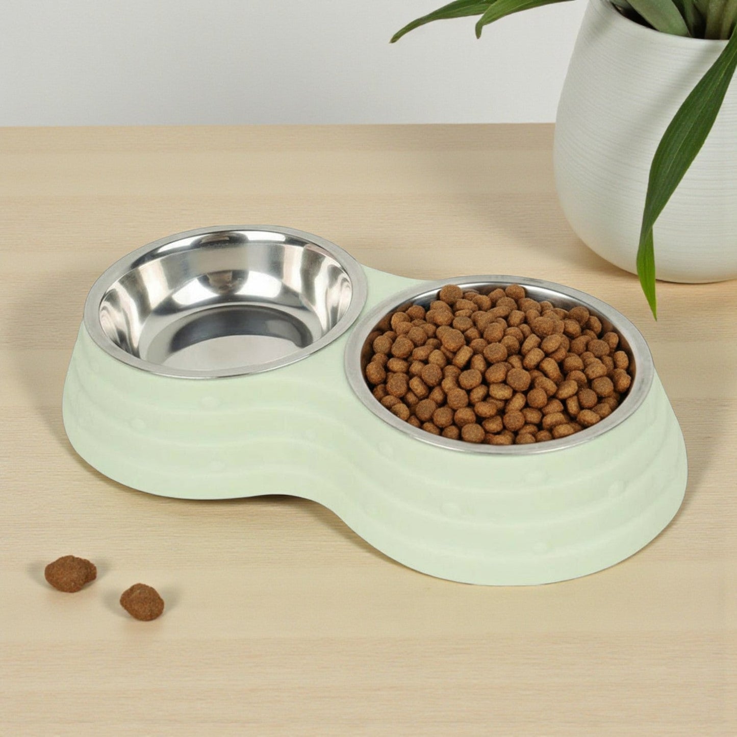 Gamelle Double Inoxydable  pour eau et croquettes