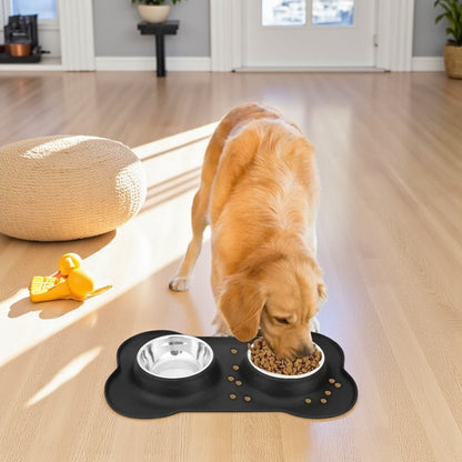 gamelle bouble noir avec bols en inox