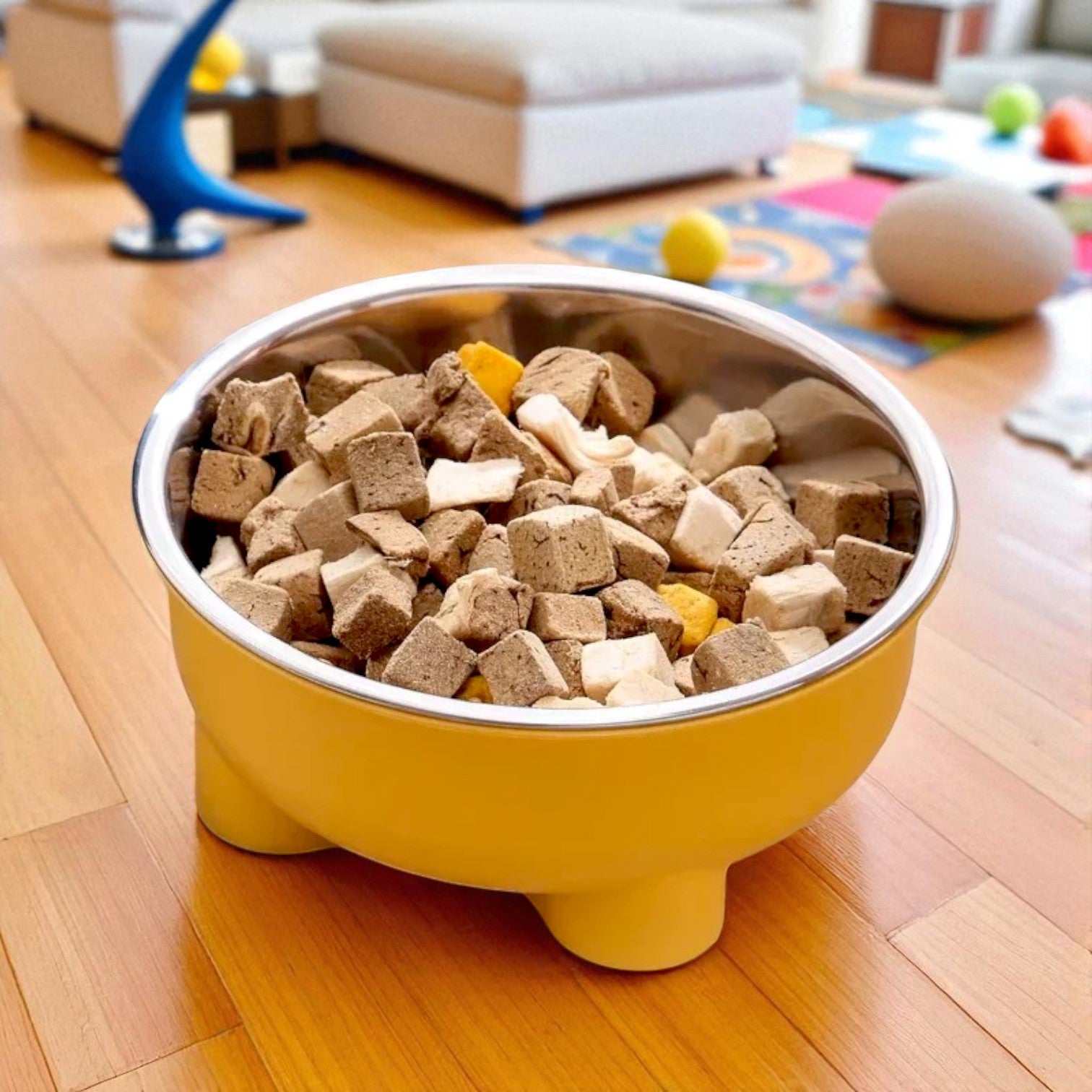 gamelle inox jaune maison croquettes