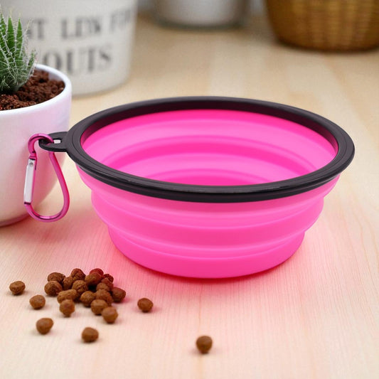 gamelle silicone rose interieur croquettes