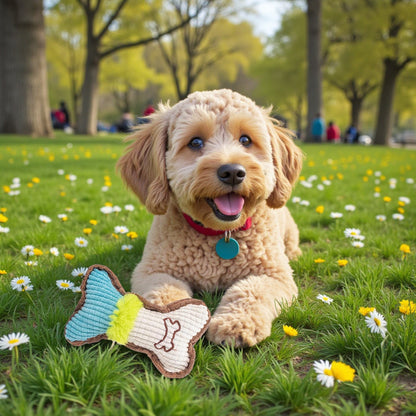 jouet pour chien au parc