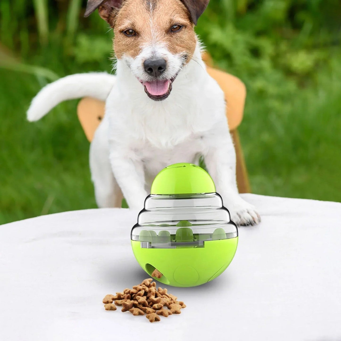 Jouet pour chien croqtoupie vert