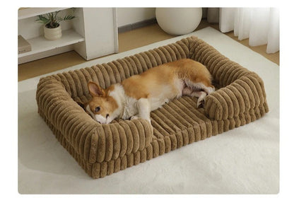 lit pour chien  brun corduroy
