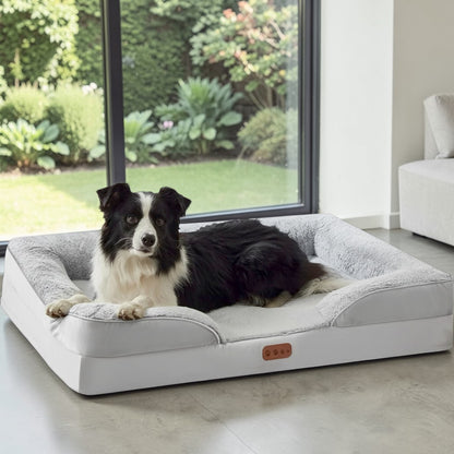 lit pour chien canapé proche du fenêtre
