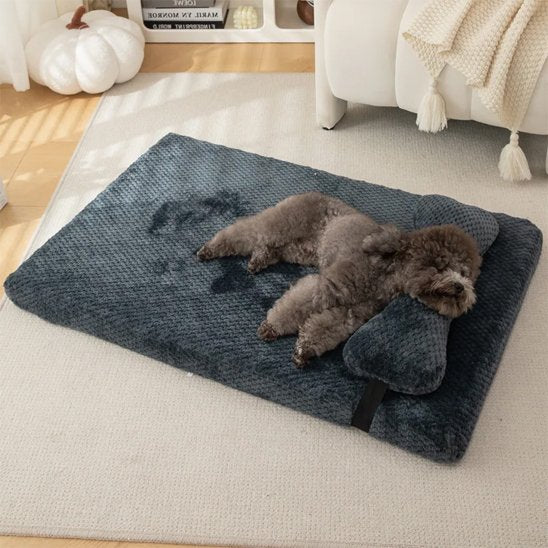 Lit pour chien confortable gris