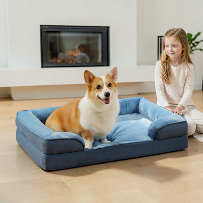 lit pour chien confortable avec fille