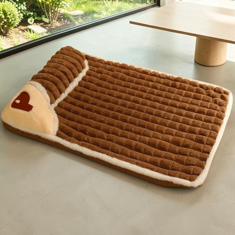 lit pour chien en mousse brun
