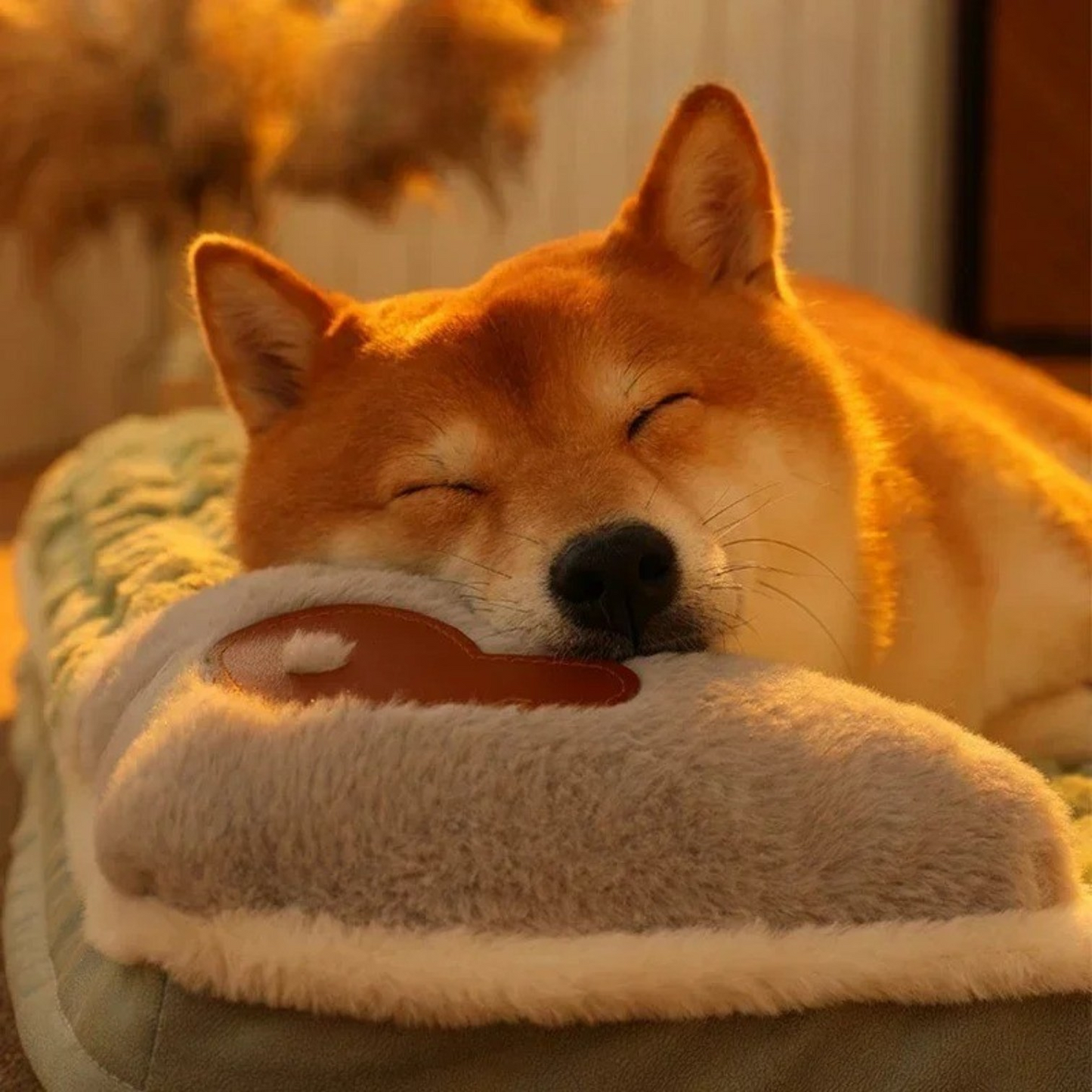 lit pour chien mousse chien dort