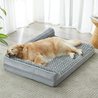 lit pour chien orthopédique gris