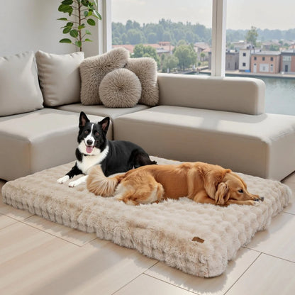 lit pour chien ultradoux beige