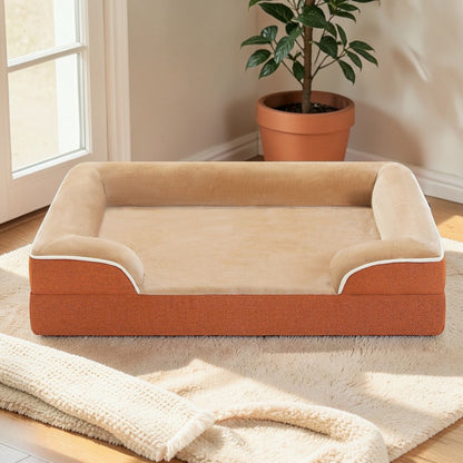 lit pour chien confortable marron