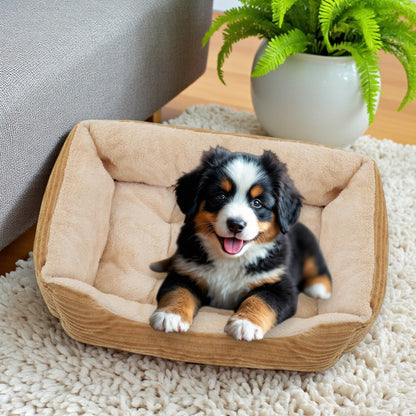 Panier Chien beige cosy velours