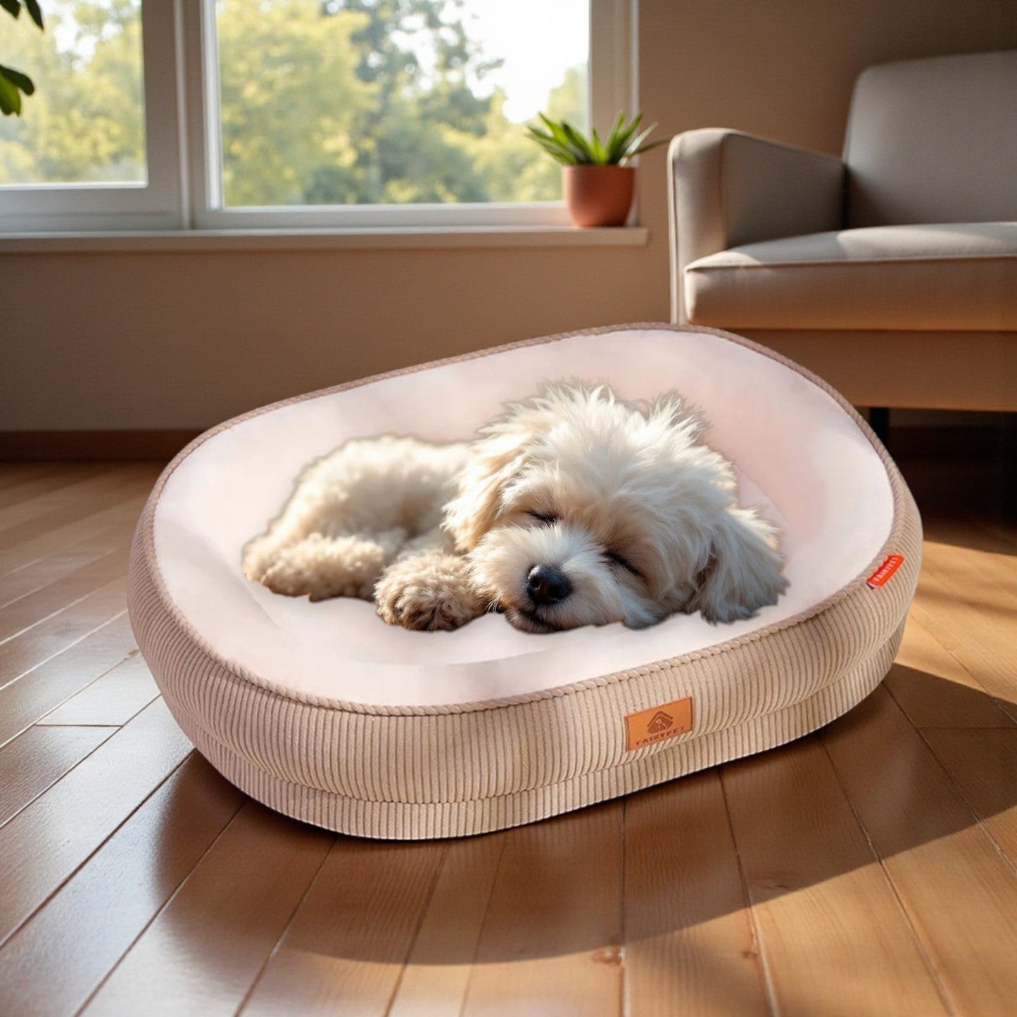 Panier Chien en Velours Côtelé| Calinova™ - Univers Gourmand Canin