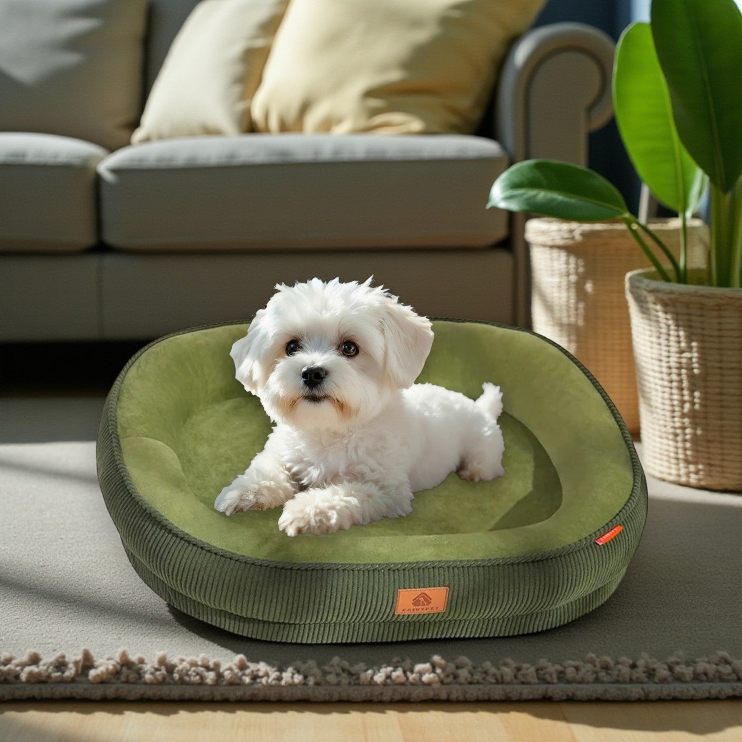 Panier Chien en Velours Côtelé| Calinova™ - Univers Gourmand Canin