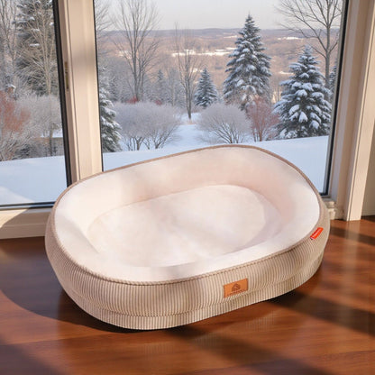 Panier Chien en Velours Côtelé| Calinova™ - Univers Gourmand Canin