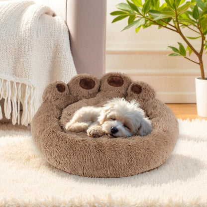 panier chien patte brun