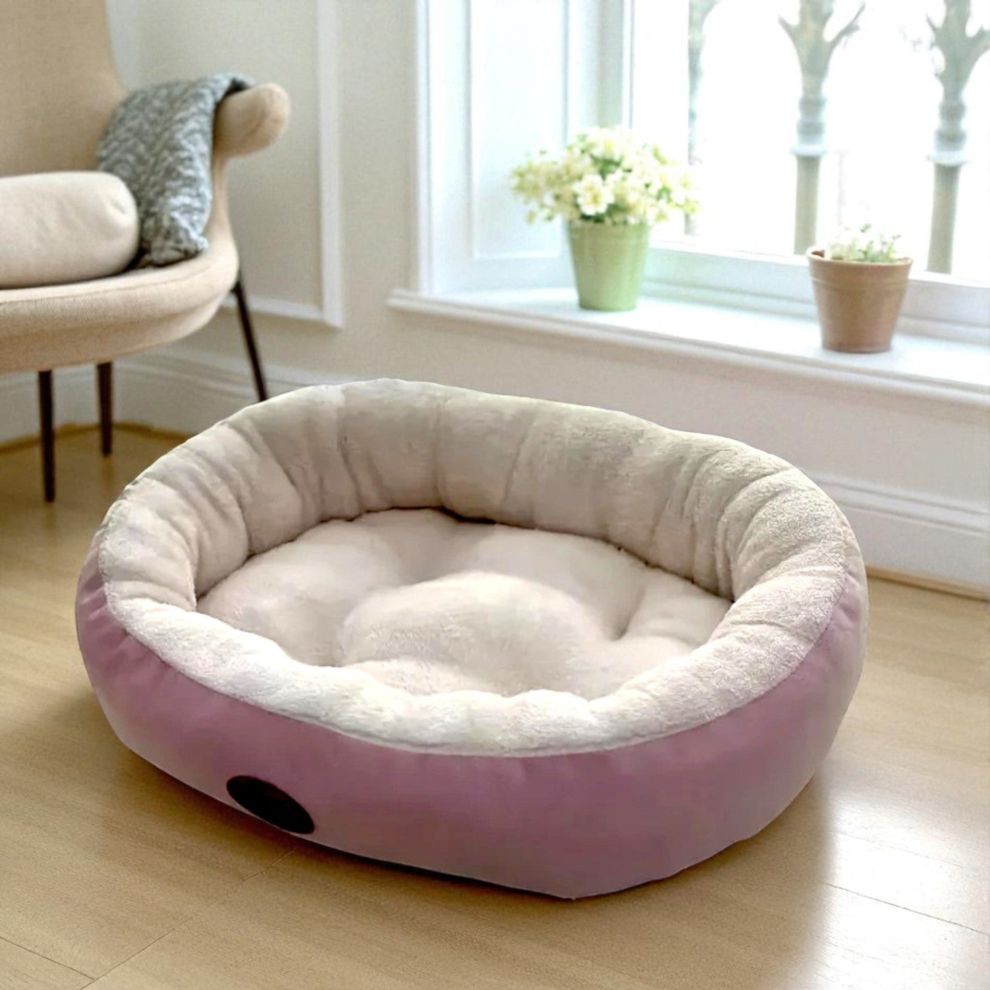 panier chien rose confortable et doux