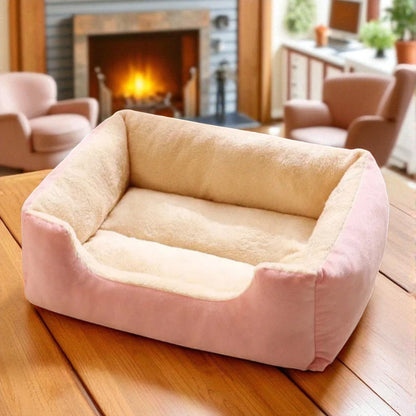 Panier Chien rose en velours