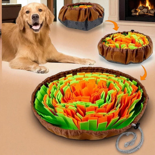 tapis de fouille chien 3 paniers multi couleurs