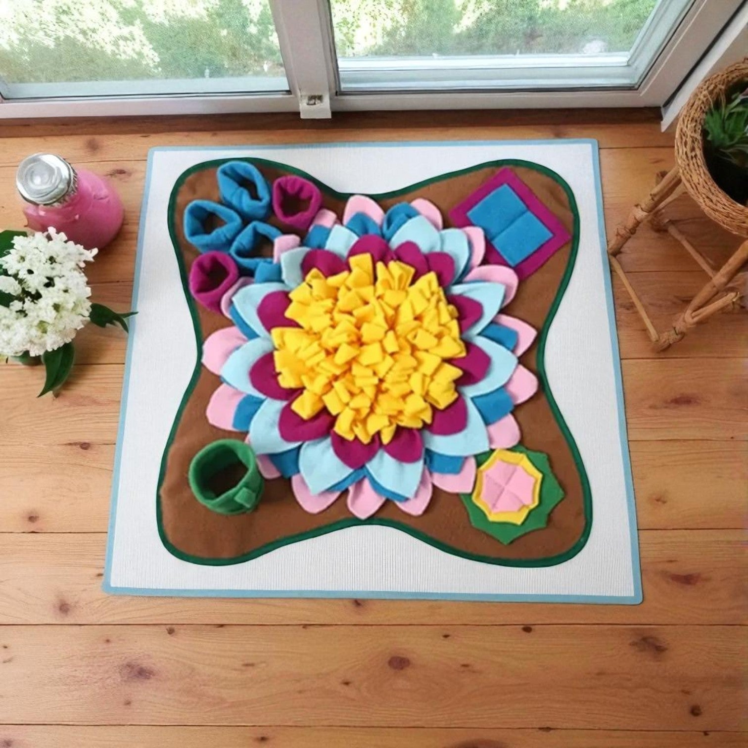 tapis de fouille chien brun-modele