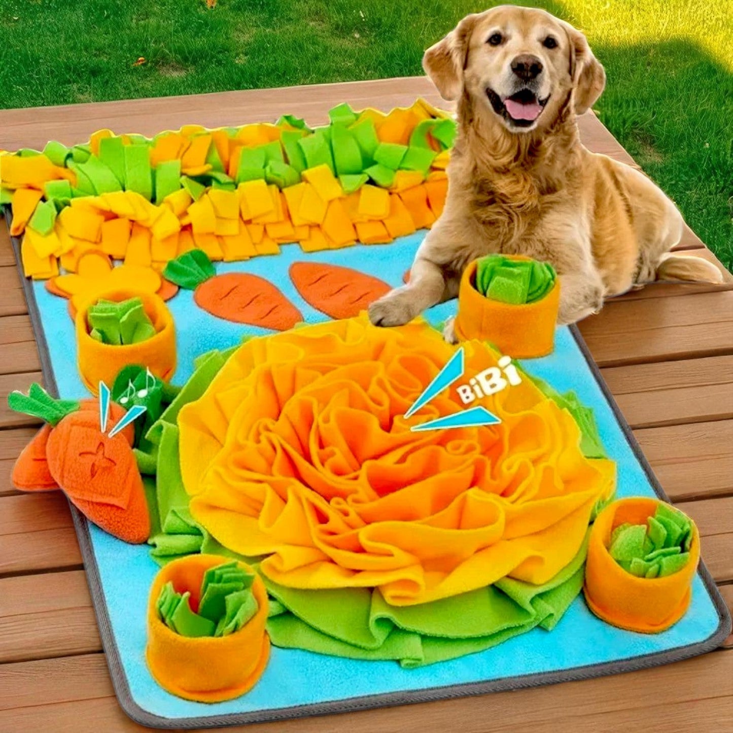 Tapis de fouille chien interactif avec chien