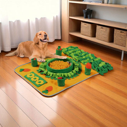 tapis de fouille chien sur plancher