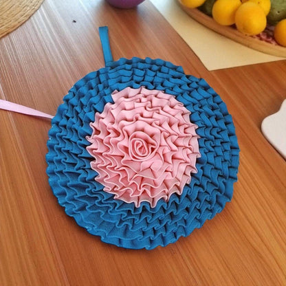 Tapis de fouille chien TruffeZen bleu rose