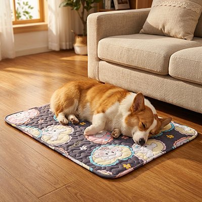 Tapis rafraichissant chien avec un chien qui dort